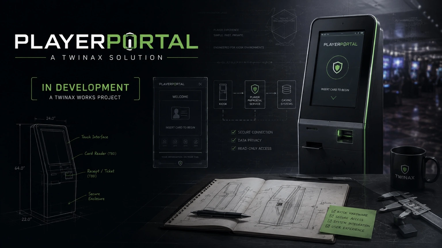 PlayerPortal casino guest information concept